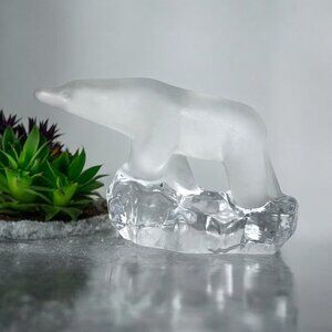 Reijmyre Frosted Polar Bear Crystal Iceberg Mid Century